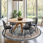 TOPRUUG Washable Oriental Area Rug - 8ft Round Rugs - Image 3