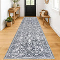 KILOCOCO Runner for Hallway 3x12 Runner Rug Printed Vintage Floral Washable Rug by Kilococo