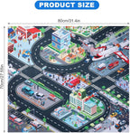 Houkiper Kids Carpet Playmat Rug, Felt Cloth Fire-Themed Game Playmat, Foldable - Image 3