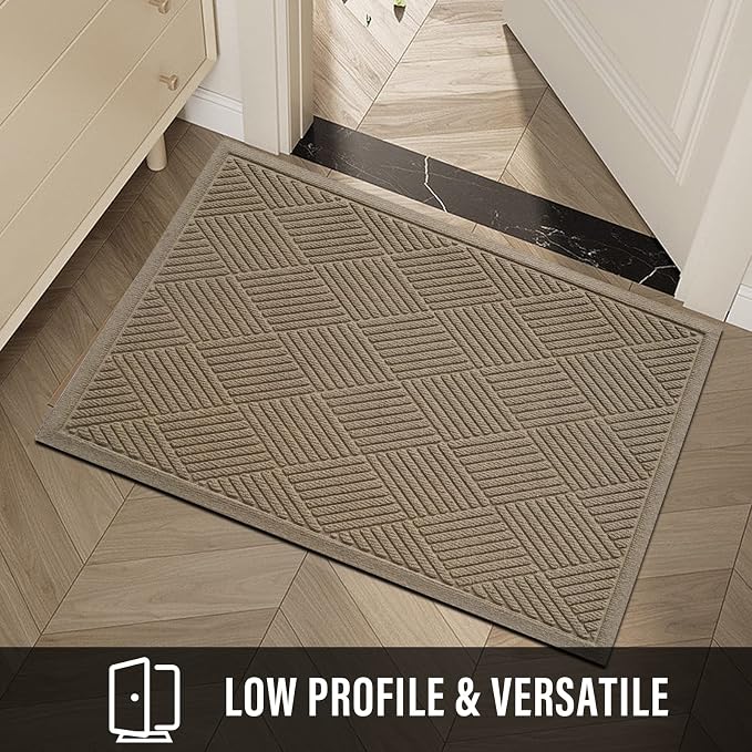 HIYARD Sturdy Front Door Mat, Absorbent Muddy Dirt Resist Welcome Door Mats - Image 6