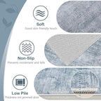 Area Rugs 9x12 Living Room: Washable Rug Modern Abstract Large Rugs Soft Non - Image 7