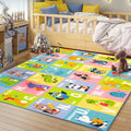 KC Cubs 3x5 ABC Alphabet Animal Rug – Educational Non-Slip Play Mat by KCCubsKidsHomeandFurnishing