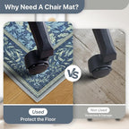 48"x60" Office Chair Mat for Hardwood Tile Floor, Under Desk Carpet Protector - Image 5