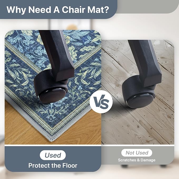 36"x48" Office Chair Mat for Hardwood Tile Floor, Under Desk Carpet Protector - Image 5