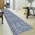 KILOCOCO Hallway Runner 2.6x18 Rug Runner Printed Vintage Floral Washable by Kilococo