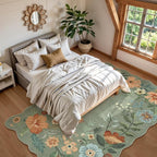 Lahome Floral 9x12 Area Rugs for Living Room Bedroom, Soft Washable Rugs 9x12 - Image 3
