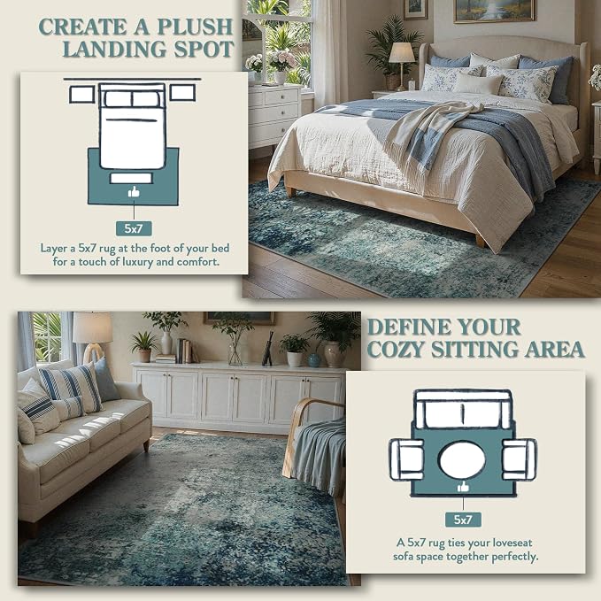 Lahome Modern Abstract Area Rug 5x7 Rugs - Image 10