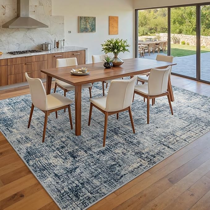 6x9 Area Rugs for Living Room Washable Rug: Anti-Skid Abstract Modern Living - Image 8