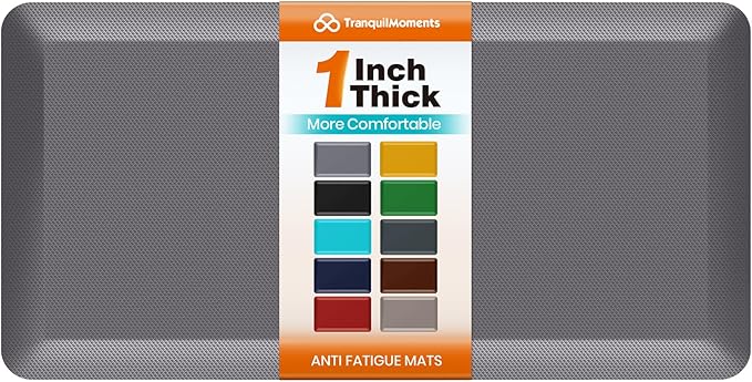 Kitchen Mats for Floor, 1 Inch Extra-Thick Kitchen Rugs, Non-Slip & Waterproof by Unknown