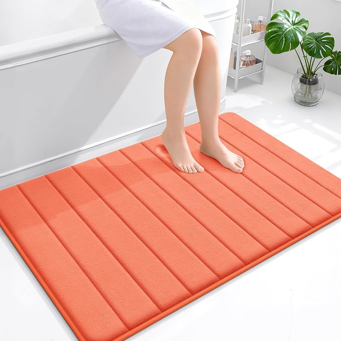 OLANLY Memory Foam Bath Mat 44x32, Super Soft Absorbent Bathroom Rugs, Quick Dry by OLANLY