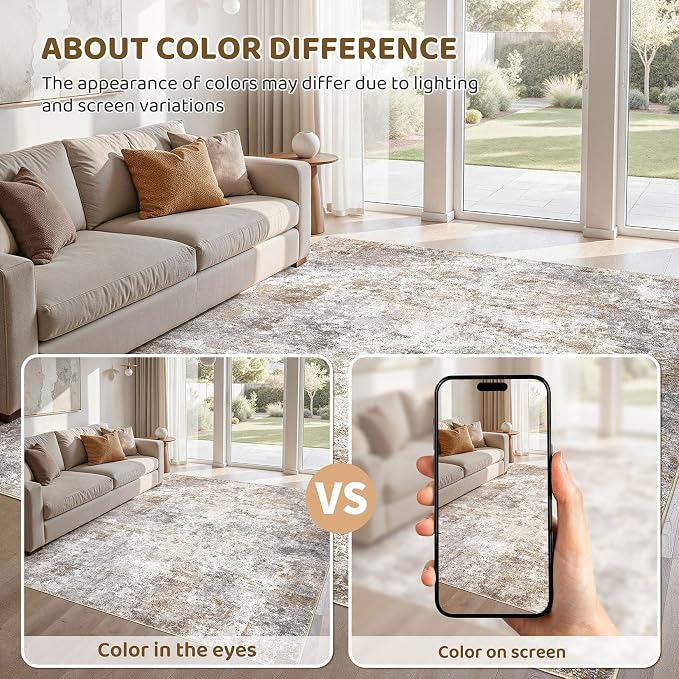 UERMEI 9x12 Washable Area Rug - Image 7