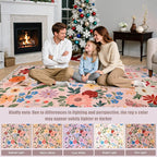 10x12 Area Rugs for Living Room: Floral Washable Rug Vintage Large Soft Boho - Image 9
