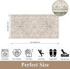 4x8 Rug Washable for Entryway Kitchen – Non-Slip Rubber Backed Area Rug for - Image 2