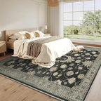 5x7 Area Rug for Living Room-Vintage Farmhouse Boho Floral Washable Stain - Image 6