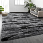Deerhoo Large Shag Area Rugs 5 x 8, Tie-Dyed Plush Fuzzy Rugs by Deerhoo