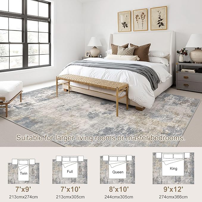 UERMEI 9x12 Area Rug Living Room Rugs - Image 3