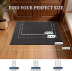 YIHOUSE Indoor Door Mat 32" x 47", Non-Slip Washable Entryway Mat, Dirt Trapper - Image 2