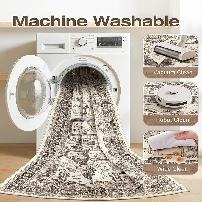 Washable 8x10 Area Rug for Living Room - Image 2