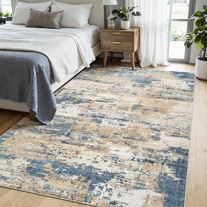 Area Rugs 5x7 Living Room: Large Soft Washable Rug Modern Abstract Anti-Skid - Image 4