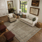 Washable Area Rugs for Living Room: 5x7 Bedroom Rug Boho Vintage Rugs Stain - Image 2