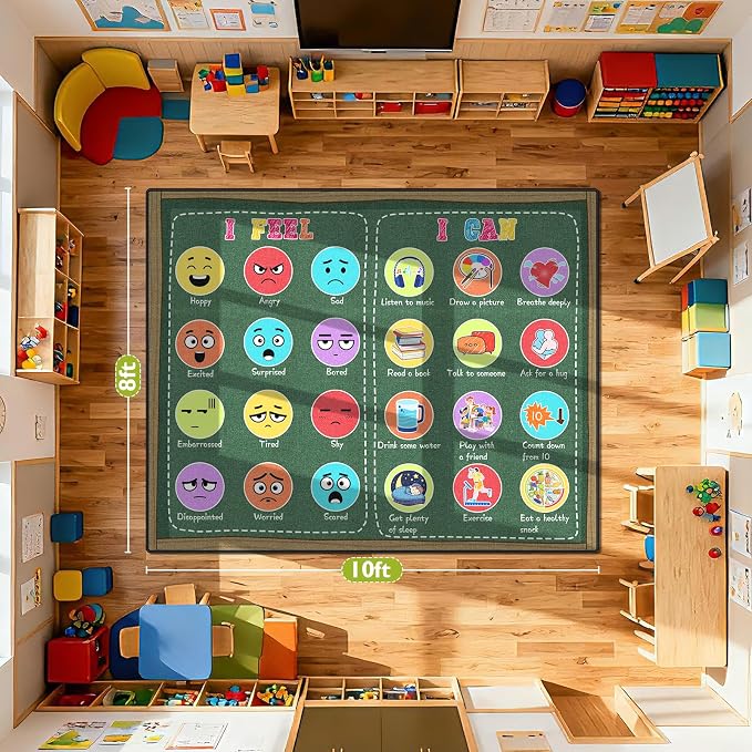 Large Classroom Rug Elementary 8x10 ft, Rug - Image 6