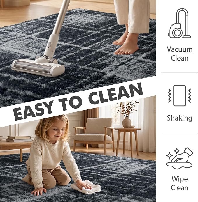 9x12 Ft Extra Large Shag Rugs for Living Room, Ultra Soft Fluffy Furry Area - Image 7