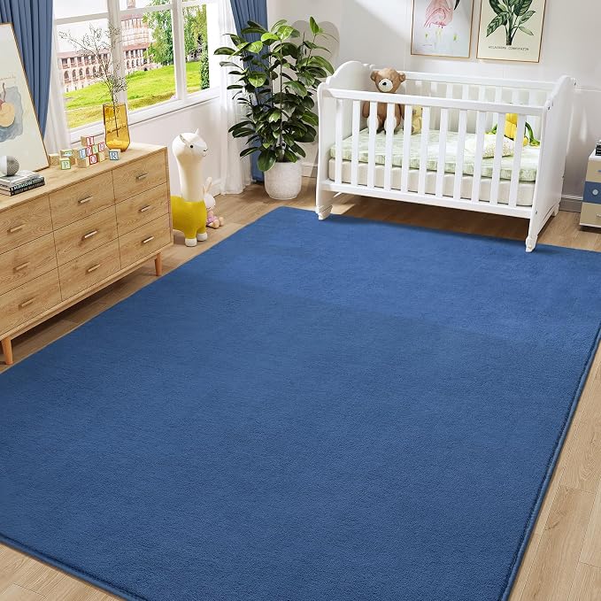 Amearea Large Modern Area Rugs for Bedroom Living Room, 5x8 Feet Blue Thickened - Image 8