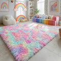 Amdrebio Rainbow Unicorn Colorful Kids Rugs by Amdrebio