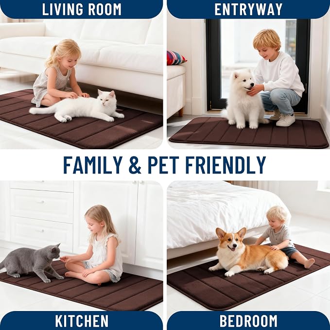 OLANLY Memory Foam Long Bathroom Rugs Runner 47x20, Super Soft Absorbent Bath - Image 9