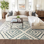 BESTSWEETIE Area Rug 9x12 Rug Machine Washable Non-Slip Low Pile Print Pattern - Image 5