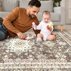 Vintage Living Room Square Area Rug 9x9 - Image 3