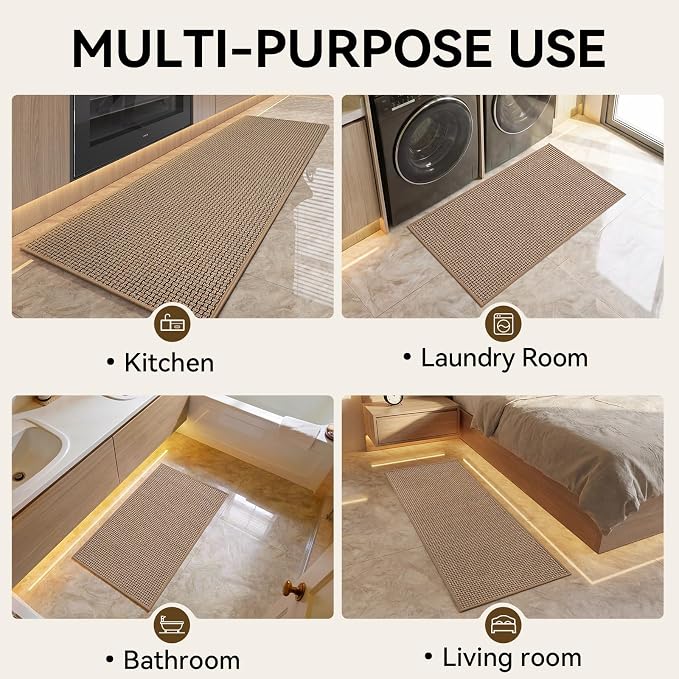 Kitchen Mats for Floor, Super Absorbent Kitchen Rugs Non Slip Washable - Image 8