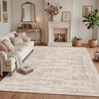 Latte&Fog 8x10 Area Rugs for Living Room, Washable Beige Rugs for Bedroom - Image 3