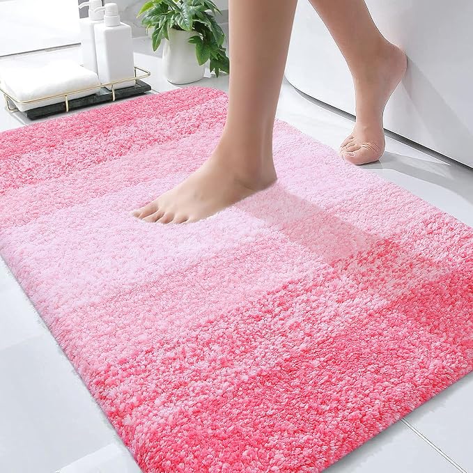 OLANLY Bathroom Rugs Mat 34x21, Extra Soft Absorbent Microfiber Bath Rugs by OLANLY