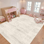 Latte&Fog 9x12 Washable Rugs for Living Room, Large Ivory Area Rugs for Girls - Image 5
