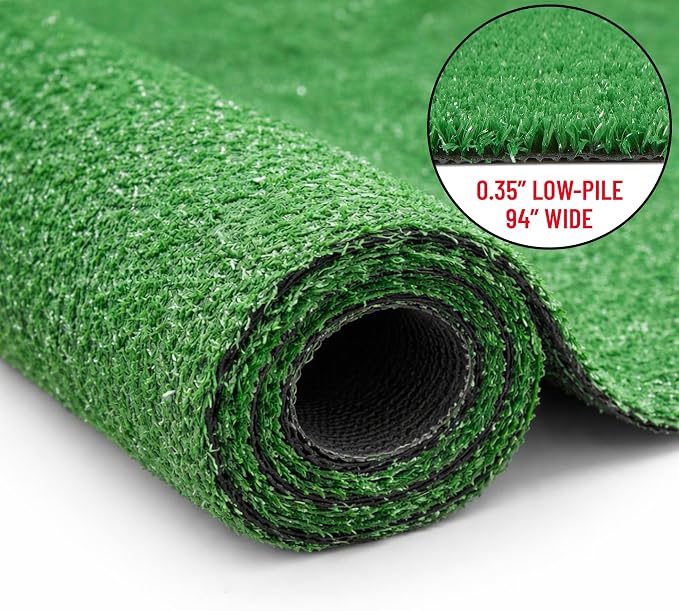 Ottomanson Artificial Grass Rug Lite 94" x 5' | Fake Grass Carpet - Image 2