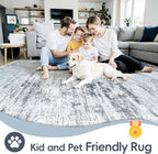 10x12 Area Rugs Washable Rug: Anti-Skid Abstract Modern Living Room Rug Soft - Image 4