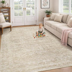 Washable Rug 5x7 Area Rugs: Modern Geometric Rugs by XLUEZ