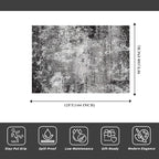 Washable Area Rug 9x12 Living Room – Neutral Modern Abstract Large Carpet - Image 2