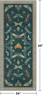 Hazo Haus Brown and Green Kitchen Sink Runner Rug 2x5 - Image 2