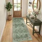 RELEANY Area Rugs Runner 3'x8' Washable Non-Slip, Floral Vintage Distress - Image 3