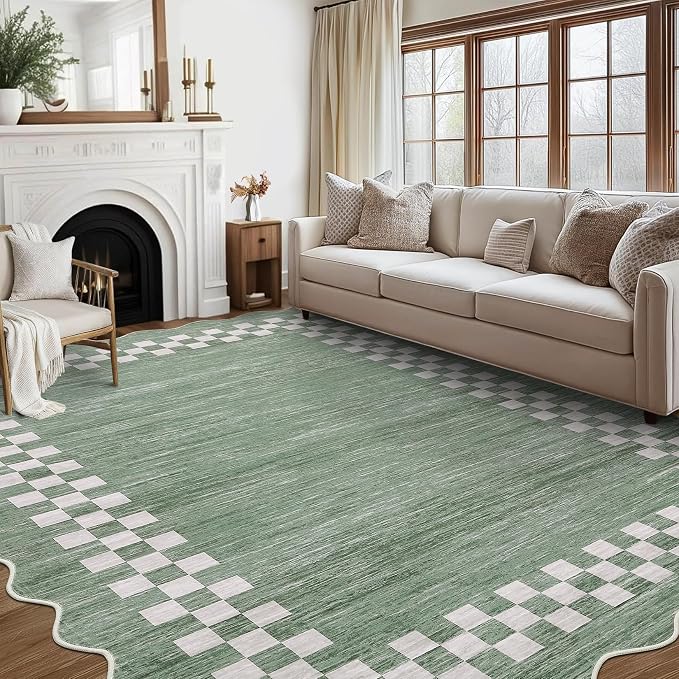 GarveeHome Scalloped Washable Rug 9x12 Area Rug - Image 8