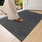 Color&Geometry Ultra Thin Indoor Door Mat 24"x36", Non Slip Rubber Backed Dirt by COLORG
