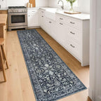 KILOCOCO Hallway Runner 2x8 Rug Runner Printed Vintage Floral Washable Kitchen - Image 7