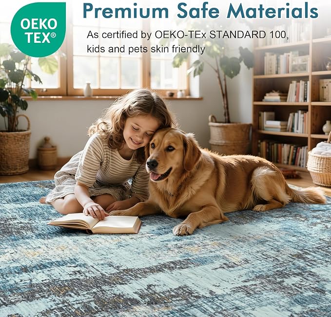 8x10 Ft Large Area Rugs for Living Room, Soft Non-Slip Washable Rugs Modern - Image 5