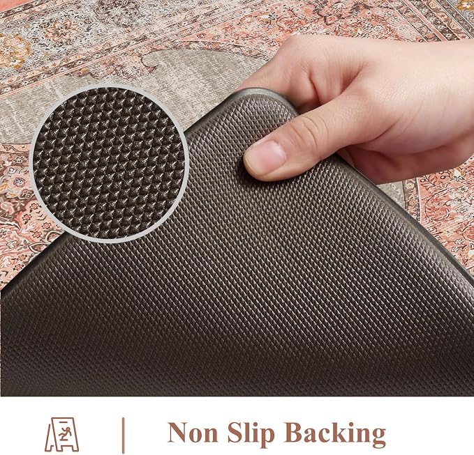 Collive Boho Kitchen Mats for Floor Cushioned, Anti Fatigue Waterproof Kitchen - Image 4