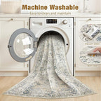 cotiled 10x12 Area Rug Machine Washable Vintage Carpet - Image 3