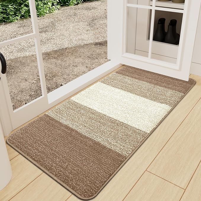 Kitinjoy Indoor Outdoor Door Mat, 47x24 Non-Slip Absorbent Dirt Trapper by Kitinjoy