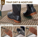 Front Door Mat 24''x35'', Non Slip Absorbent Dirt Resist Washable Low-Profile - Image 2