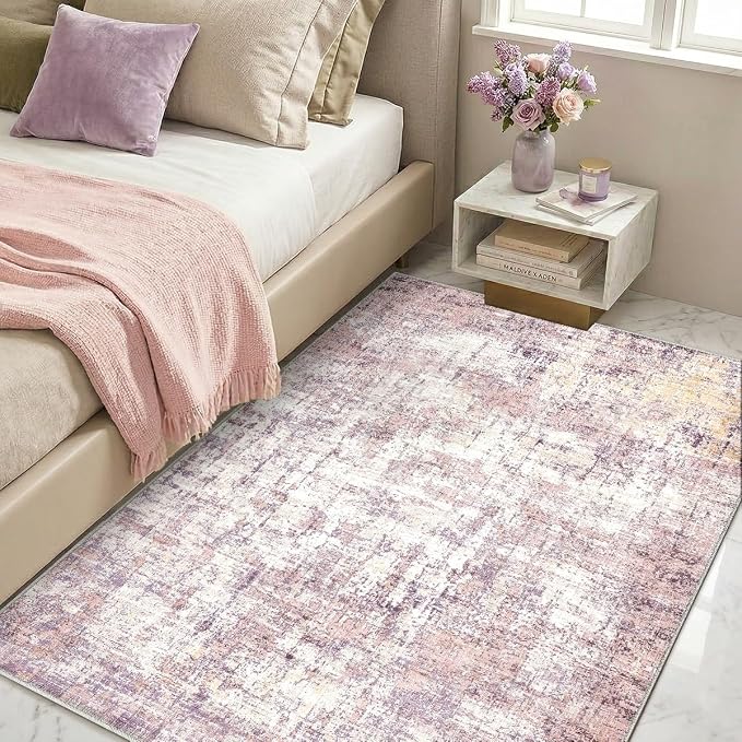 4x6 Area Rugs Washable Living Room Rug-No Slip Soft Carpets Modern Abstract by Unknown